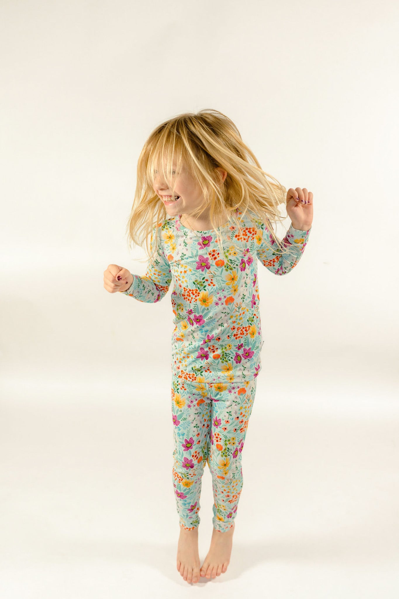 Garden Daydream Ribbed Two-Piece Children's Bamboo Set